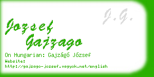 jozsef gajzago business card