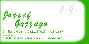 jozsef gajzago business card